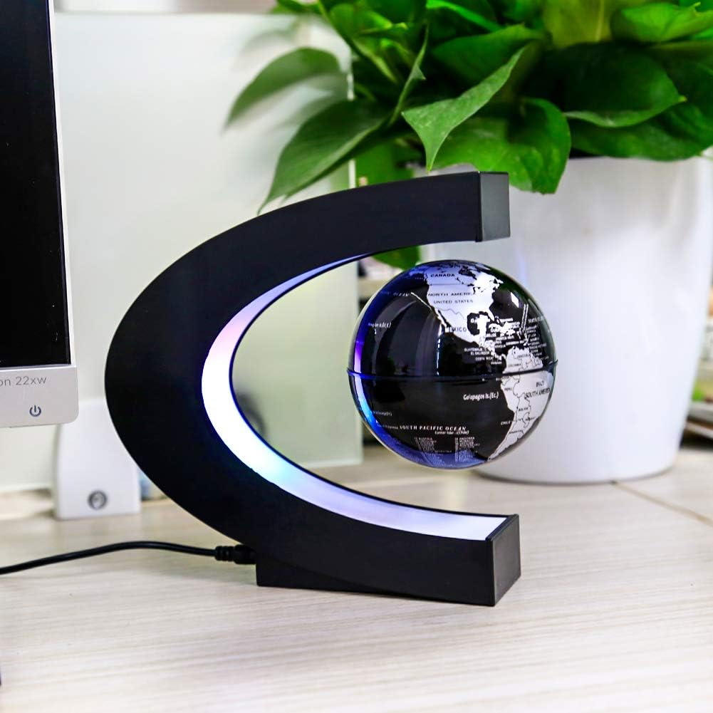 Magnetic Floating Globe with LED Lights – Levitating World Map for Desk & Home Decor